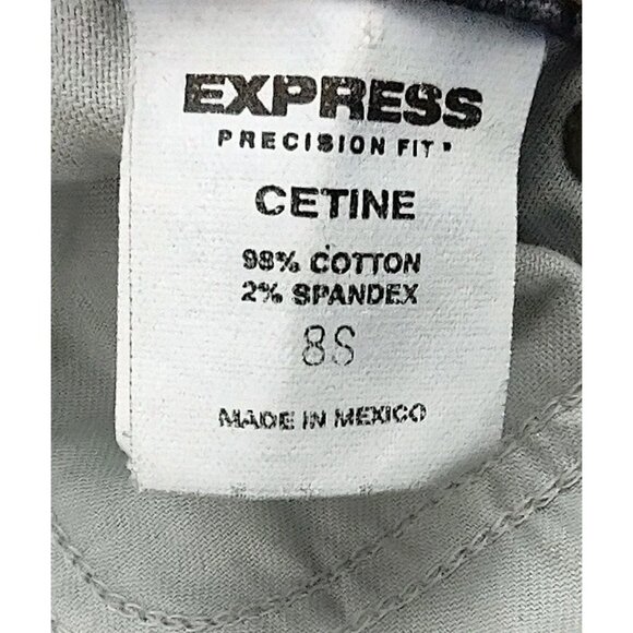 Express Precision Fit Cetine and Flare Denim Blue Jeans Size 8 S Low Rise - Picture 12 of 13